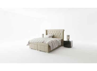 Chesterfield letto + contenitore per biancheria da letto Letti a molle Schlafzimmer Hotel Tutte le dimensioni!