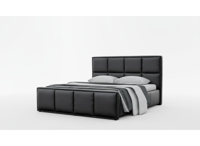 Letto matrimoniale Telaio letto Mobili letto Letto imbottito Letti Poliestere Moderno Nero