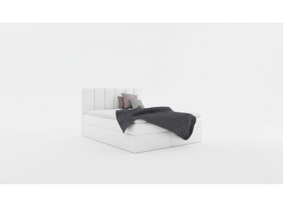 Letto boxspring matrimoniale con contenitore bianco nuovo