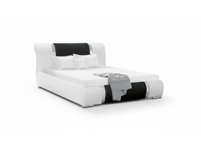 Letto Struttura letto Letto matrimoniale Letti Letto coniugale Letto imbottito Barra cromata Mobili Bianco