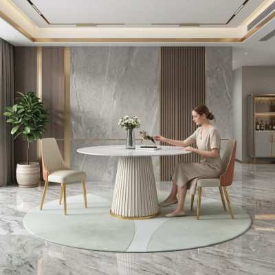 Tavoli di lusso Tavolo rotondo Mobili di design rotondi Sala da pranzo in acciaio inossidabile Tavoli da pranzo Nuovi  Tavoli di lusso Tavolo rotondo Mobili di design rotondi Sala da pranzo in acciaio inossidabile Tavoli da pranzo Nuovi