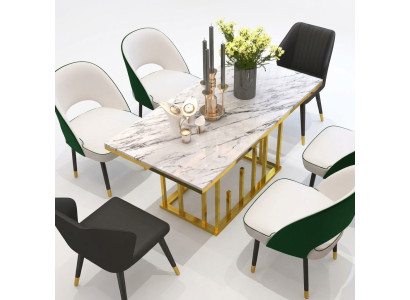 Tavolo da pranzo di lusso mobili da sala da pranzo arredamento tavolo design in metallo tavoli da pranzo.
