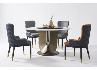 Tavoli rotondi a colonne Design Tavolo Rotondo Pietra Mobili Sala da pranzo Tavoli da pranzo Moderni