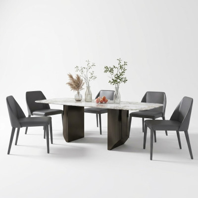 Tavolo di lusso in metallo. Tavolo da pranzo design Mega. Tavoli in metallo. Mobili da sala da pranzo. Tavoli da pranzo.