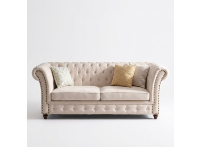 Chesterfield Set di divani 3-2-1, divano moderno per il soggiorno, divani in pelle.