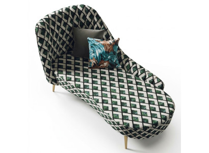Tessuto Chaise Lounge Letto Imbottito Divano Chaiselounge Relax Club Mobili