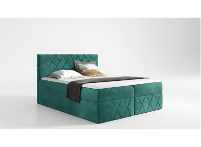 Letto imbottito di lusso di design Letto Letti Letto di design NUOVO 160x200cm Boxspring nuovo