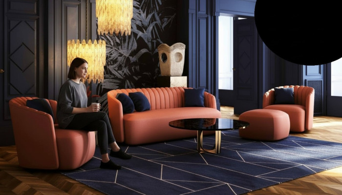 Couch lusso set 4 pezzi Divano componibile 321 Pouf Set Divano Divani Poltrona Gruppo Nuovo