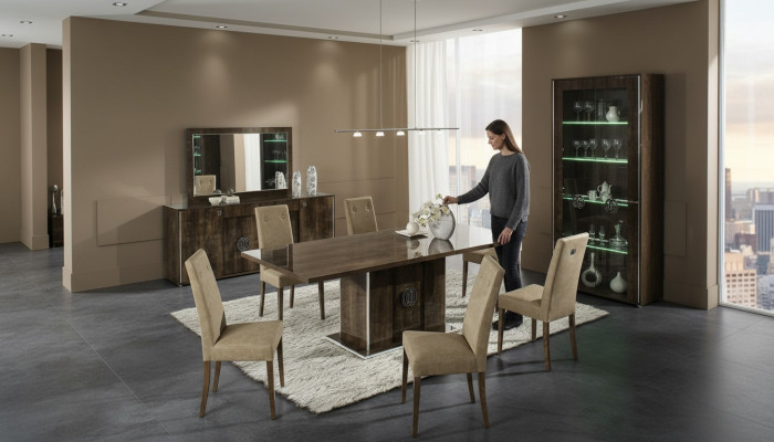 Set di sedie in legno gruppo nuovo con imbottitura per cucina, soggiorno, sala da pranzo 6x sedie