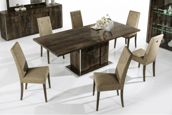 Set di sedie in legno gruppo nuovo con imbottitura per cucina, soggiorno, sala da pranzo 6x sedie