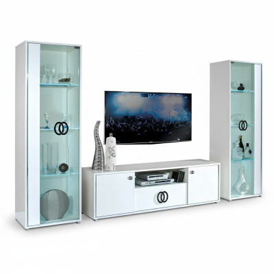 Mobile TV rtv Sideboard Tavolo Armadio Televisione Design Nuovo Bianco 160 cm Moderno Nuovo