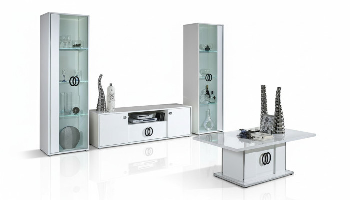 Mobile soggiorno rtv 2x Vetrina mobili soggiorno Design tv Moderno Set 3 pezzi
