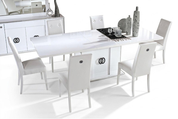 Set di 7 pezzi di tavolo e sedie da pranzo di design moderno