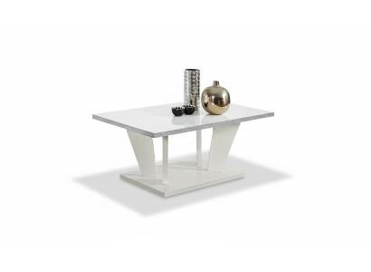 Tavolo da caffè di lusso mobili legno arredamento tavoli consolle design bianco nuovo