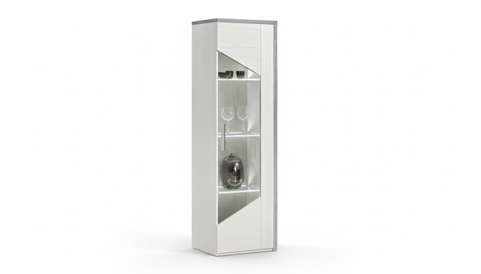 Vetrina 1 porta bianca armadio vetrina soggiorno design nuovo