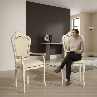 Sedia senza braccioli Sedia da pranzo in legno Tessuto Sedie da pranzo Design Poltrona Nuova