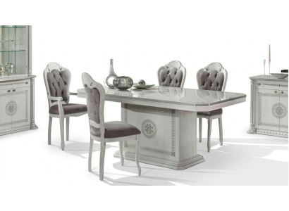 Set di lusso per sala da pranzo tavolo sedie XXL tavoli sedie legno design 5 pezzi