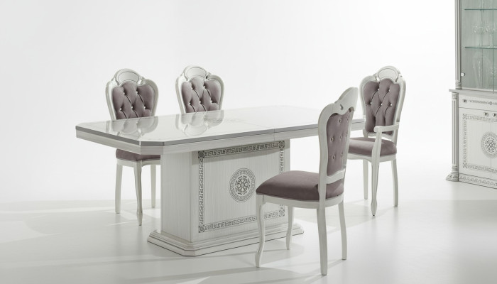 Tavolo da pranzo tavolo sala da pranzo tavoli lusso legno bianco design moderno mobili italiani