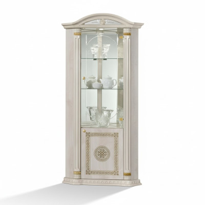 Vetrina angolare Vetrina Credenza Vetrine Lusso Vetro Armadio Armadietto Angolo Legno Design