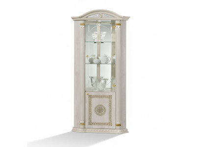 Vetrina angolare Vetrina Credenza Vetrine Lusso Vetro Armadio Armadietto Angolo Legno Design