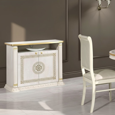 Mobile TV di design rtv, credenza per televisore, mobile di lusso in legno oro beige