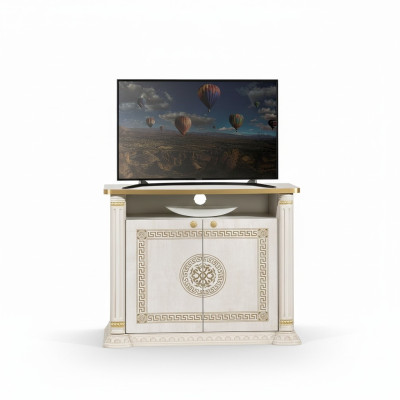 Mobile TV di design rtv, credenza per televisore, mobile di lusso in legno oro beige