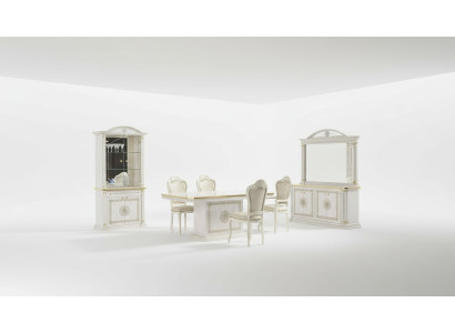 Set di lusso tavolo da pranzo sedia comò specchio vetrina gruppo 8 pezzi