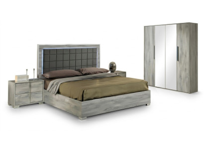 Set camera da letto letto comodino lusso legno imbottito letti comodini nuovo 3 pezzi.
