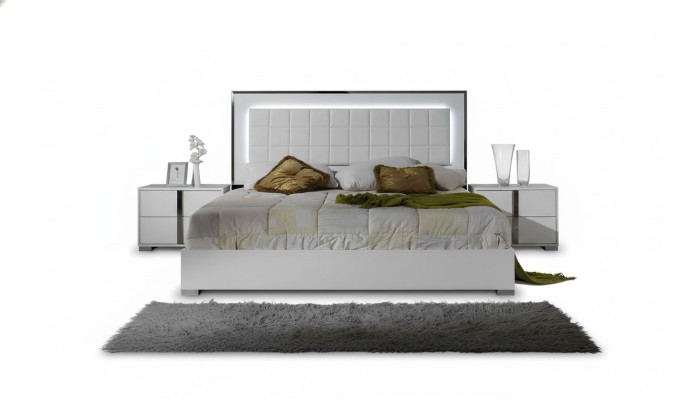 Comò da letto in legno con comodini moderni 3 pezzi