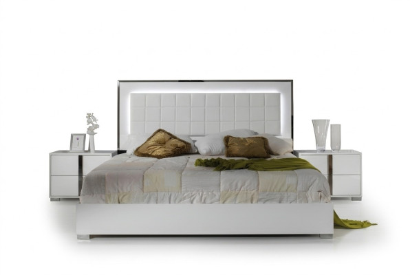 Letto moderno letti letto imbottito letto matrimoniale telaio del letto bianco design camera da letto