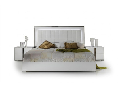 Letto moderno letti letto imbottito letto matrimoniale telaio del letto bianco design camera da letto