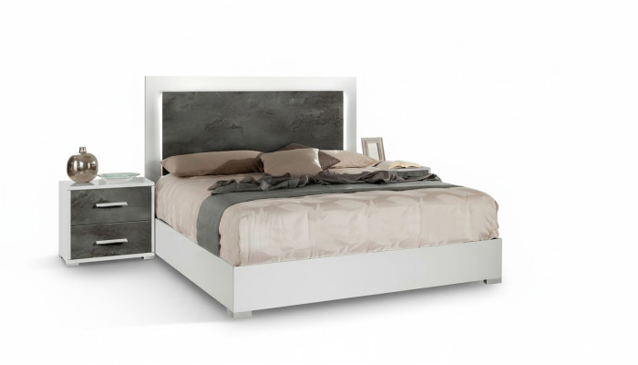 Letto da camera con comodini design lusso doppio hotel 3 pezzi
