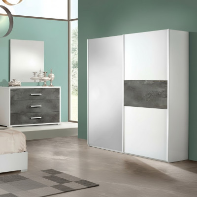 Armadio di lusso con ante scorrevoli design per camera da letto in legno nuovo