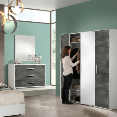 Armadio 4 porte guardaroba moderno armadi legno camera da letto nuovo