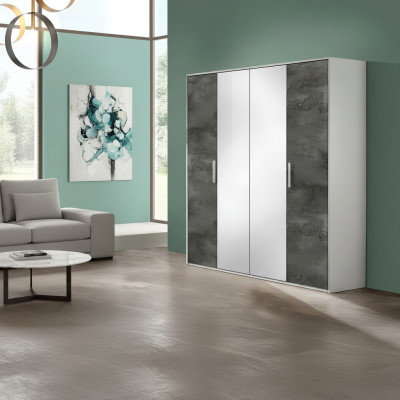 Armadio 4 porte guardaroba moderno armadi legno camera da letto nuovo