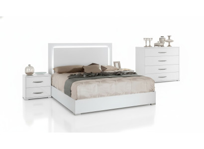 Design del comodino del letto matrimoniale di lusso da hotel 3 pz.