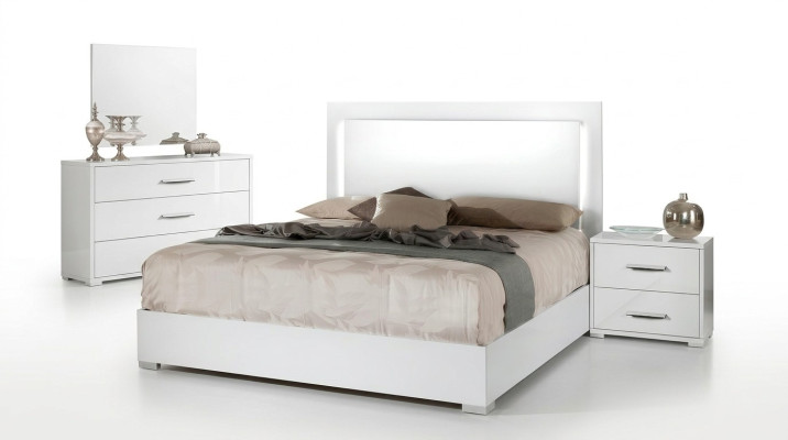 Letto di lusso per camera da letto con struttura imbottita design lusso letto matrimoniale hotel bianco