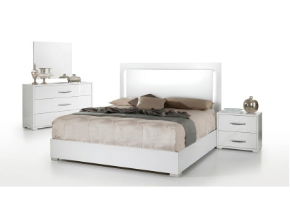 Letto di lusso per camera da letto con struttura imbottita design lusso letto matrimoniale hotel bianco