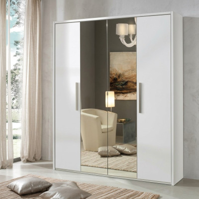Armadio 4 porte armadio design mobili in legno armadi bianco specchio