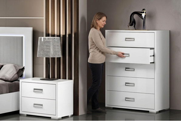 Comò design lusso mobili in legno alto armadio bianco moderno sideboard