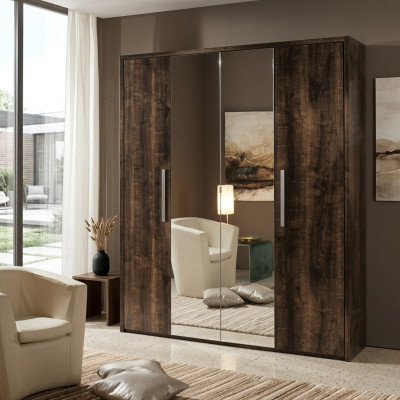 Armadio design mobili legno lusso specchio camera da letto armadi nuovo