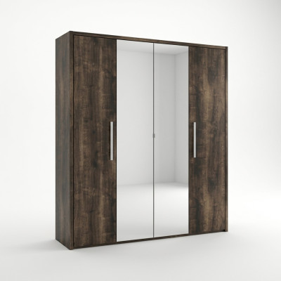 Armadio design mobili legno lusso specchio camera da letto armadi nuovo