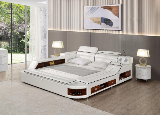 Progettazione letti in pelle doppia mensola da hotel lettino massaggi multifunzionale.