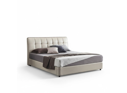 Letto progettato Letto matrimoniale Letto matrimoniale 180x200cm Letto in pelle Lampada Letto imbottito