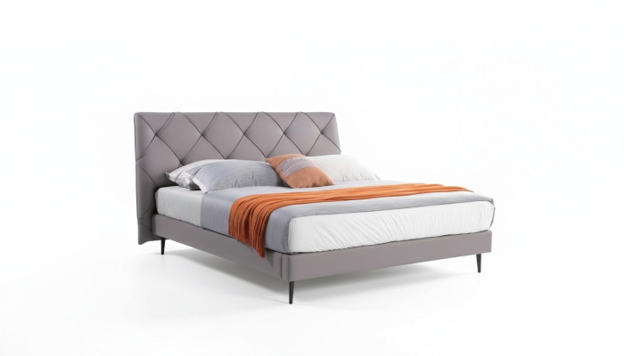 Letto 180x200cm in pelle Letti Mobili da camera da letto moderni Design imbottito