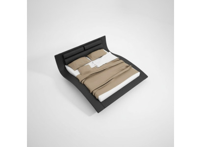 Design letto imbottito per hotel 180x200cm in legno per camera da letto nuziale.