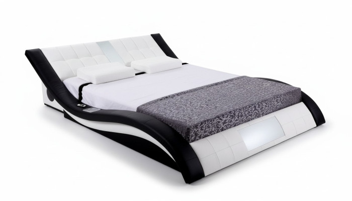 Design letto Letti Digitali USB di lusso Mobili Camera da letto Pelle Matrimoniale