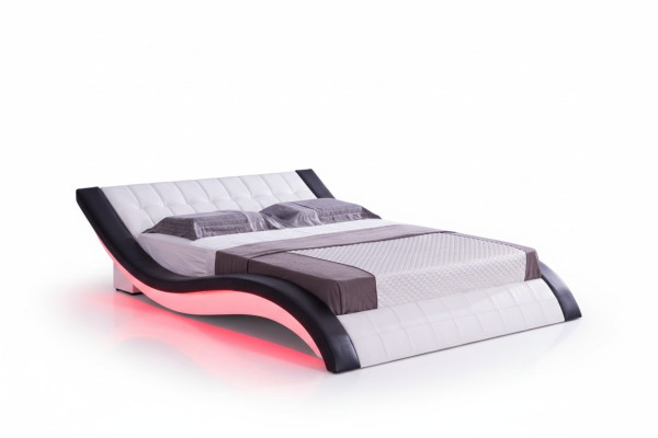 Design del letto Suono digitale USB Letti Mobili da camera da letto di lusso in pelle