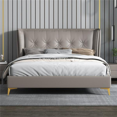 Letto Pelle Hotel Lusso Imbottiti Mobili Italiani Letto Designer Camera da Letto