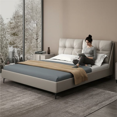 Letti Tessuto Pelle Hotel di Lusso Imbottiti Velluto Stoffa Designer Letto Camera da Letto